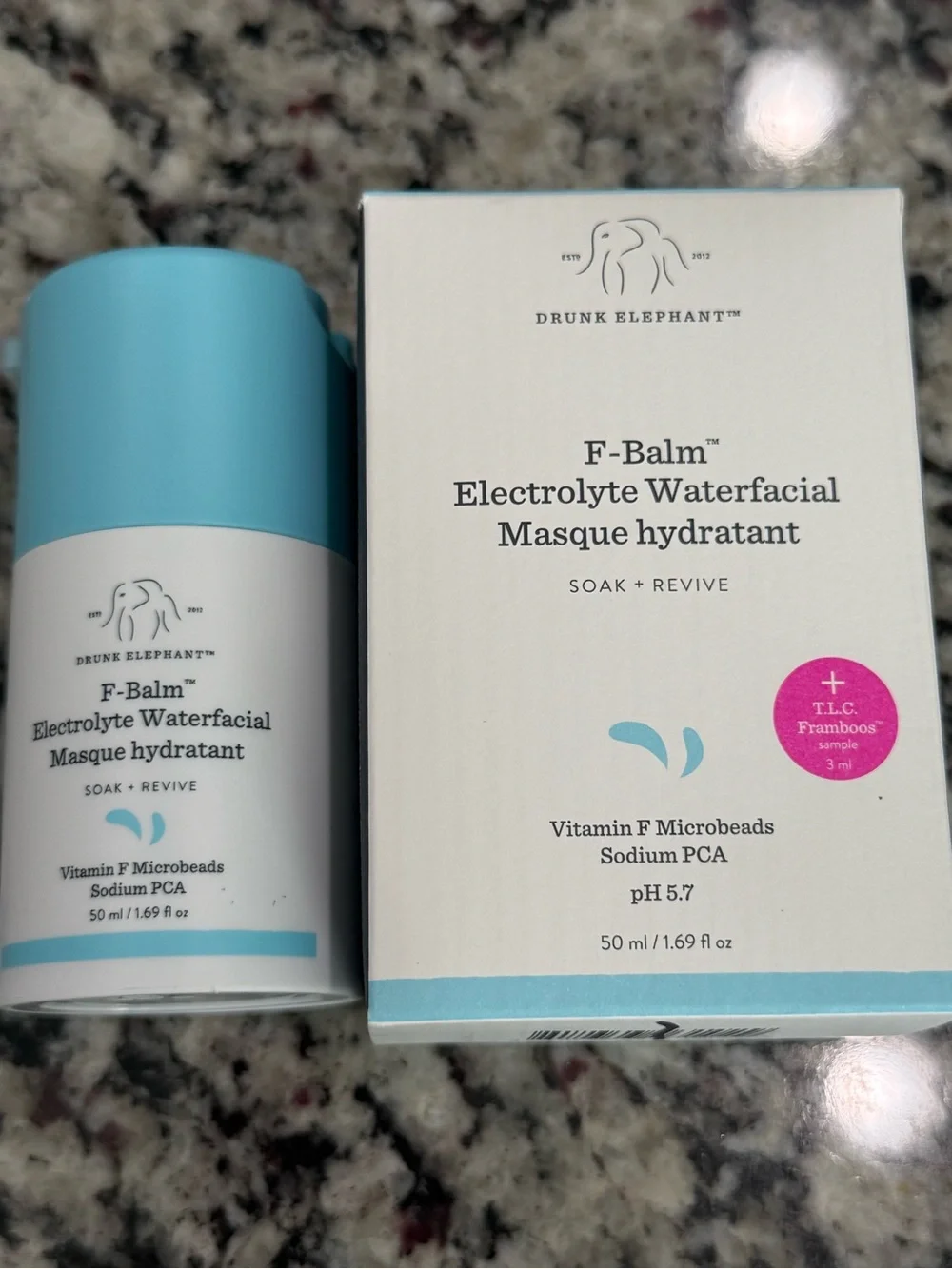 Drunk Elephant F-Balm Electrolyte Waterfacial Masque New in box!